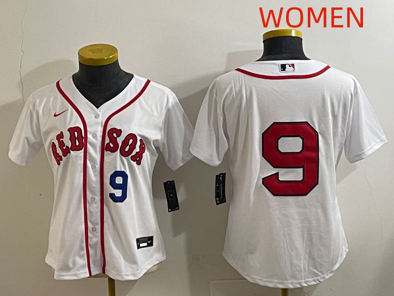 Women Boston Red Sox #9 No Name White Game 2025 Nike MLB Jersey style 4